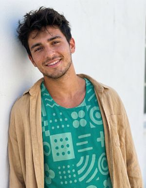 Men's Turquoise Fleur tank tops