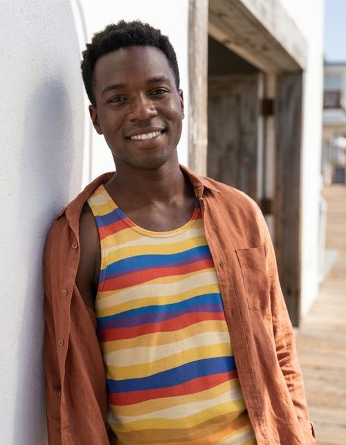 Lemon Yellow Prism Tank Top Men's Tank Top — Lolekai