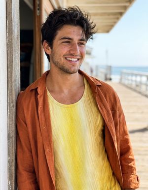 Men's Yellow Prism tank tops