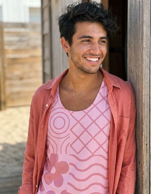 Men's Burnished Lilac Petal tank tops