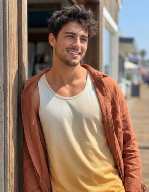 Amber Haze Nebula Tank Top Men's Tank Top — Lolekai