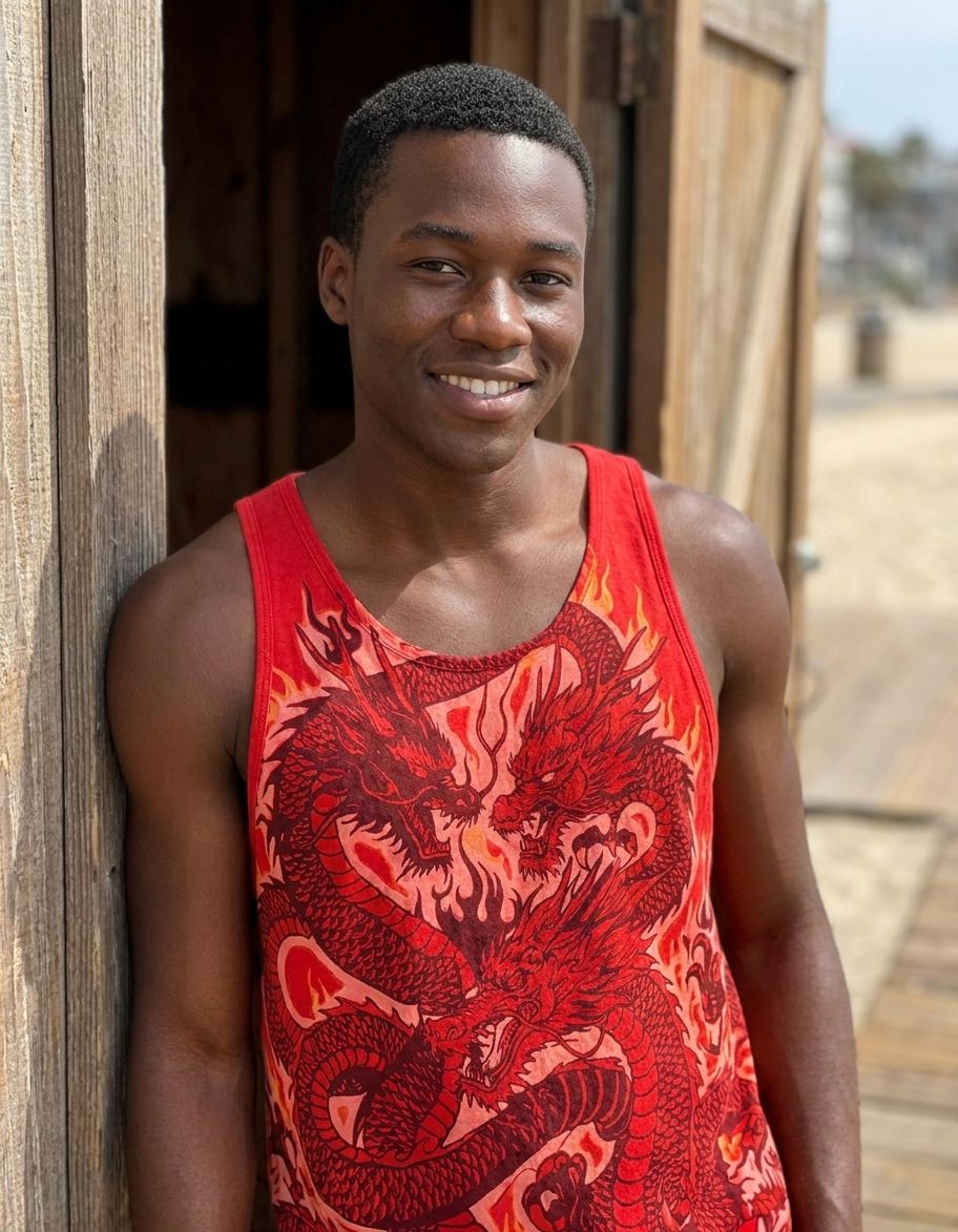 Fiery Red Ember Tank Top Men's Tank Top — Lolekai
