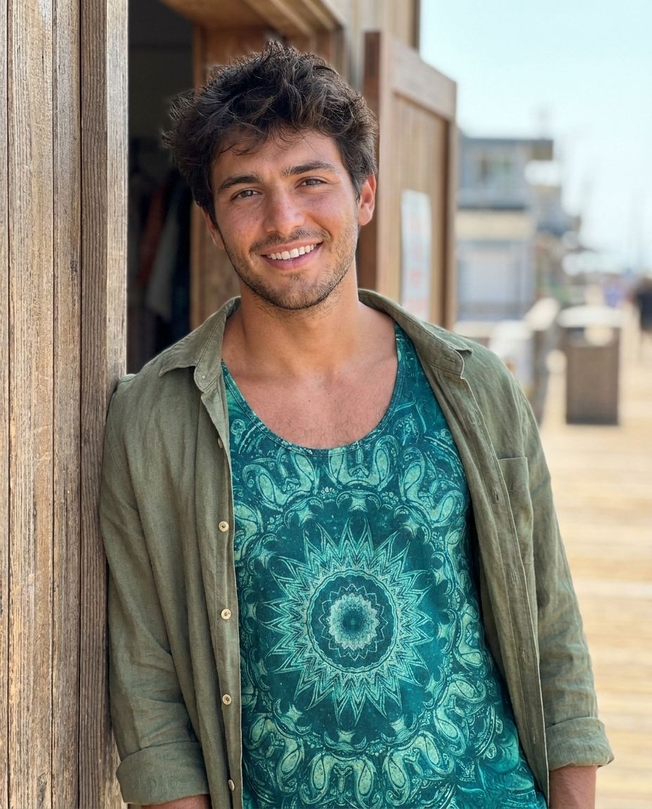 Turquoise Zenith Tank Top Men's Tank Top — Lolekai