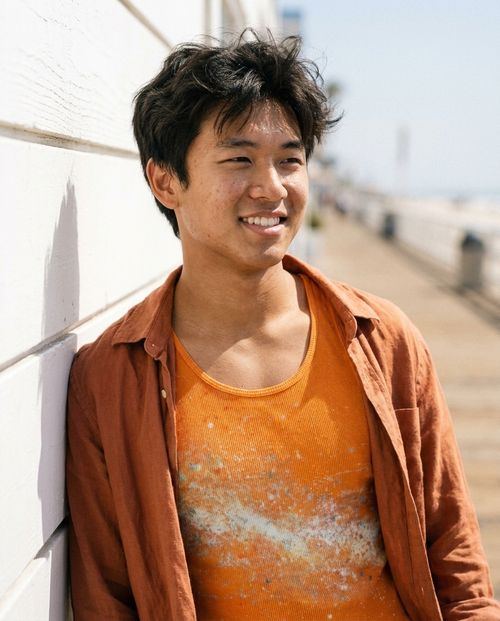 Neon Orange Pixelate Tank Top Men's Tank Top — Lolekai
