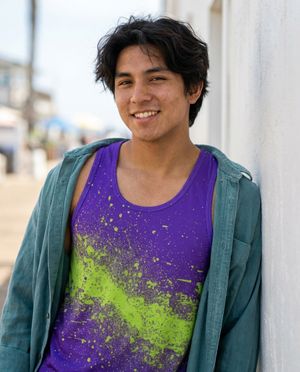 Men's Purple Lime Pixelate men's tank tops