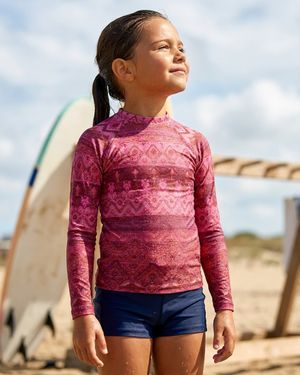 Girls Millennial Pink Serenade girls rashguards