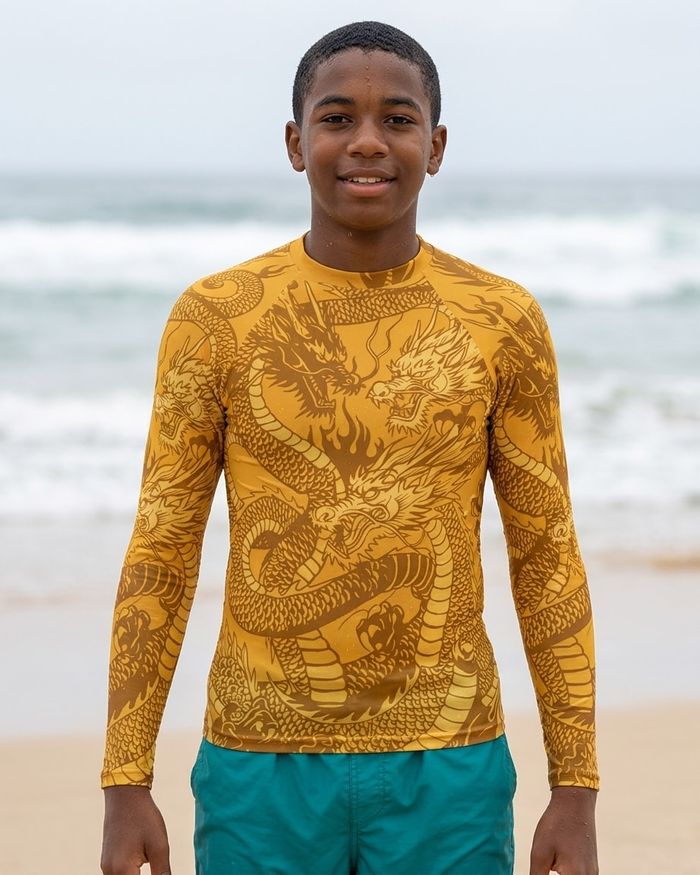 Rashguard — Boys Lemon Yellow Ember