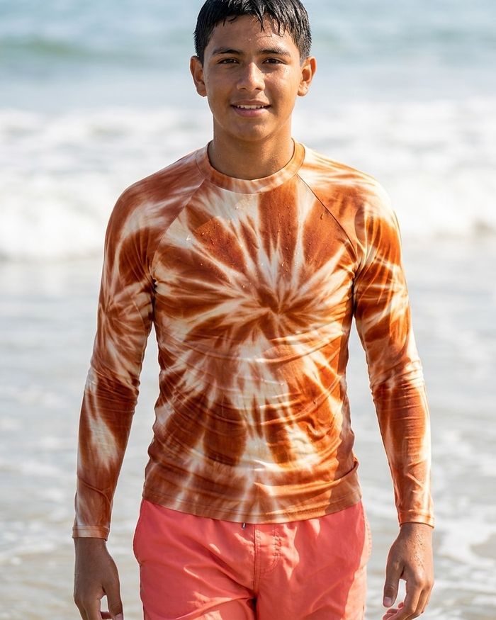 Rashguard — Boys Burnt Sienna Nebula