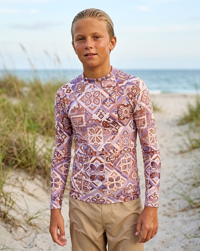Rashguard — Boys Burnished Lilac Helix
