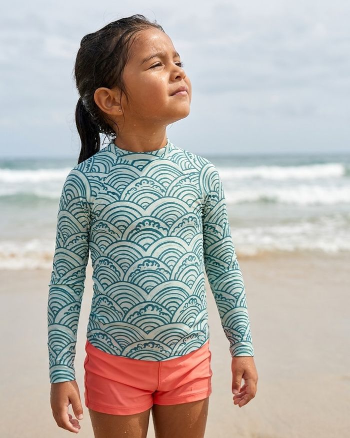 Rashguard — Girls Transformative Teal Aoi