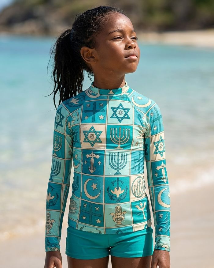 Rashguard — Girls Turquoise Unity
