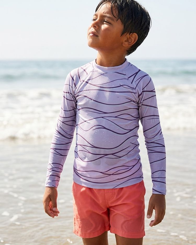 Boys Burnished Lilac Aqua boys rashguards