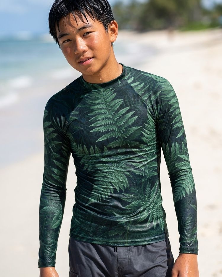 Boys Alexandrite Emerald boys youth rashguards