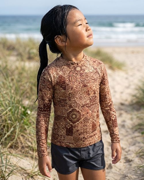 Girls Coffee Bean Riad girls rashguards