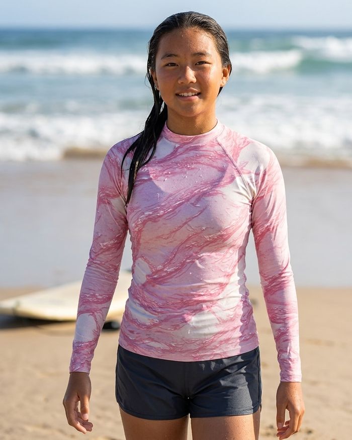 Rashguard — Girls Millennial Pink Eclipse