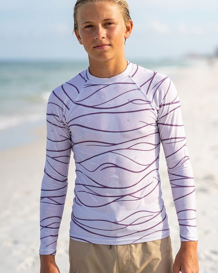 Rashguard — Boys Burnished Lilac Aqua