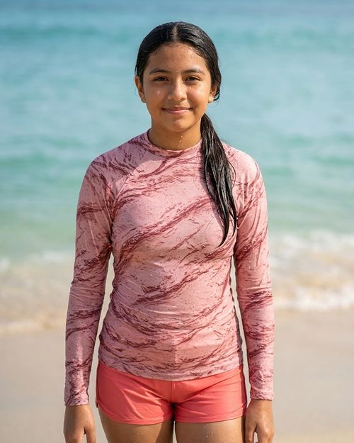 Girls Tea Rose Eclipse girls rashguards