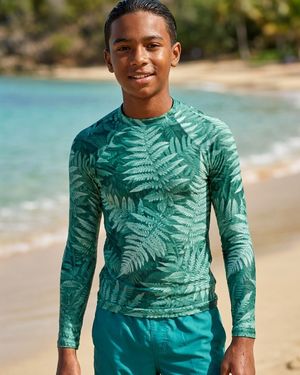 Boys Jelly Mint Emerald boys youth rashguards