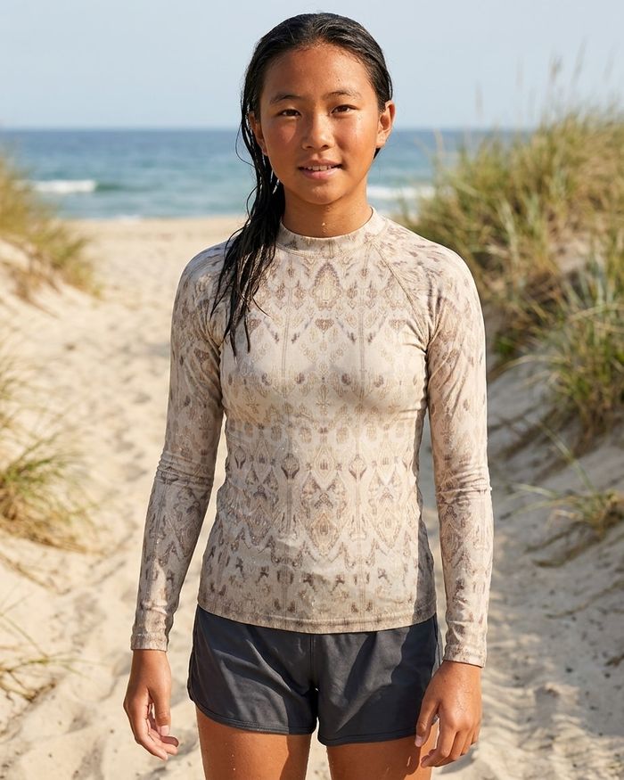 Rashguard — Girls White Onyx Siam
