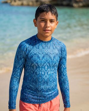 Boys Blue Aura Siam boys youth rashguards