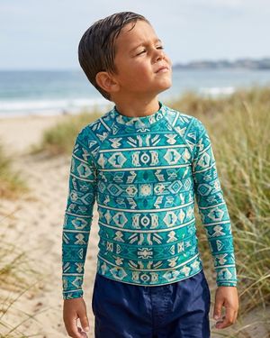 Boys Turquoise Estilo boys rashguards