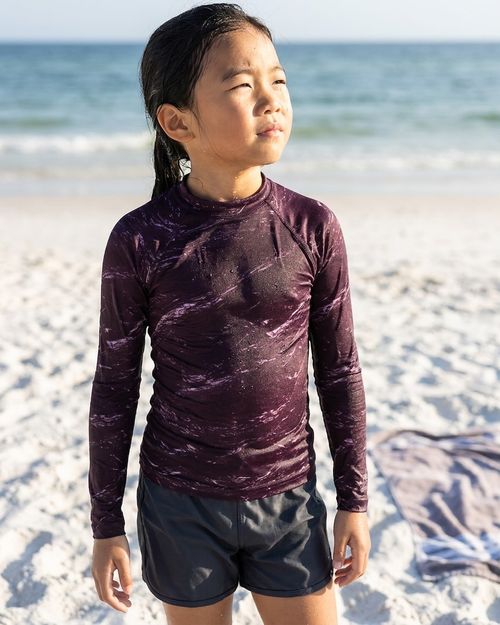Girls Burnished Lilac Eclipse girls rashguards