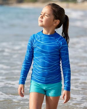 Girls Aqua girls youth rashguards