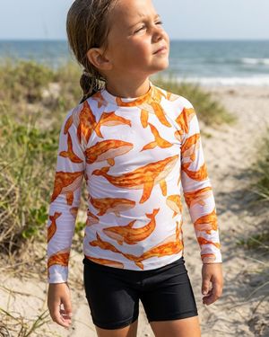 Girls Citrus Orange Breeze girls rashguards