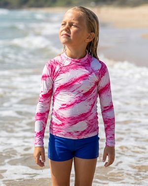 Girls Hot Pink Eclipse girls rashguards