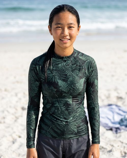 Girls Alexandrite Verdant girls youth rashguards