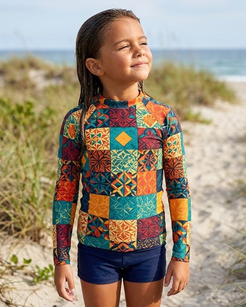 Girls Lava Falls Pulse girls rashguards