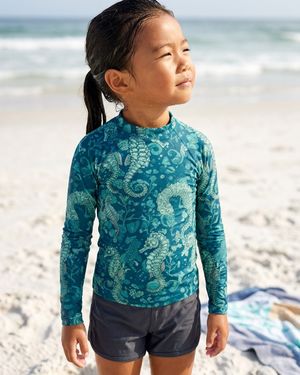 Girls Turquoise Triton girls rashguards