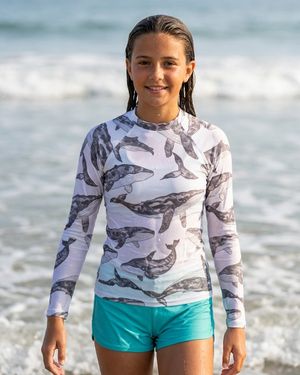 Girls White Onyx Breeze girls youth rashguards
