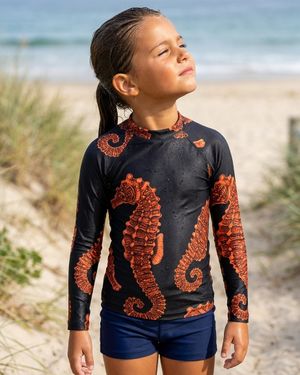 Girls Coral Abyss girls rashguards
