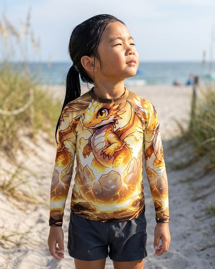 Rashguard — Girls Light Baby Dragon