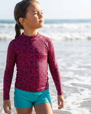 Girls Hot Pink Chord girls youth rashguards