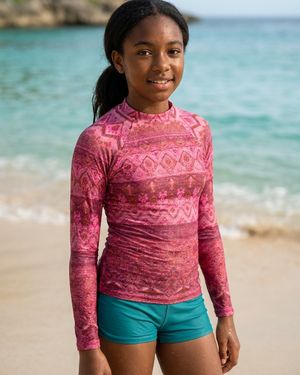 Girls Millennial Pink Serenade girls youth rashguards