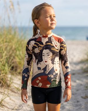 Girls Burnt Sienna Yume girls rashguards