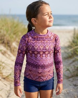 Girls Burnished Lilac Serenade girls rashguards