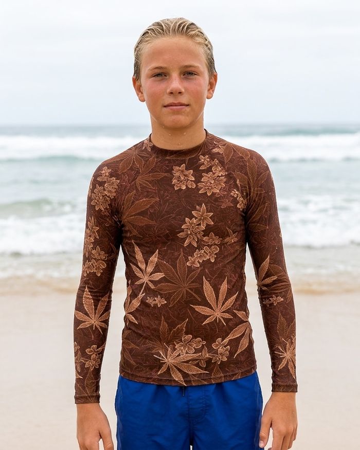 Rashguard — Boys Burnt Sienna Kumo