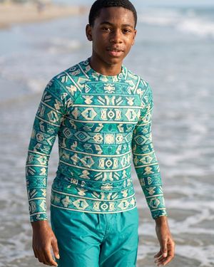 Boys Turquoise Estilo boys youth rashguards