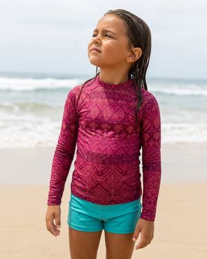 Girls Hot Pink Serenade girls youth rashguards