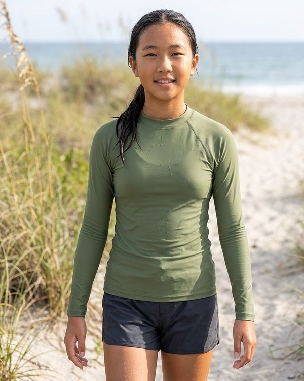 Solid Colors girls youth rashguards