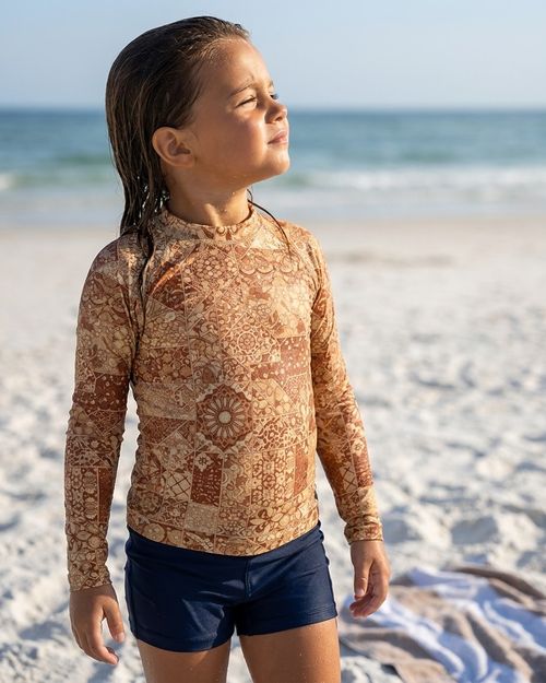 Girls Muskmelon Riad girls rashguards