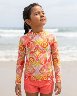 Girls Muskmelon Prism girls rashguards