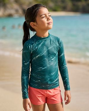 Girls Turquoise Eclipse girls youth rashguards