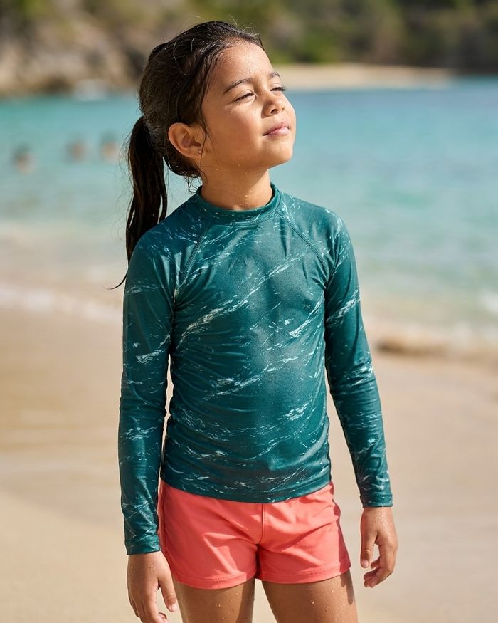 Rashguard — Girls Turquoise Eclipse