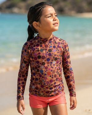 Girls Amber Haze Dapple girls rashguards