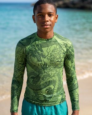 Boys Runway Emerald Ember boys youth rashguards