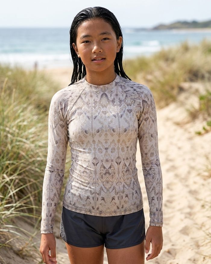 Rashguard — Girls White Onyx Siam